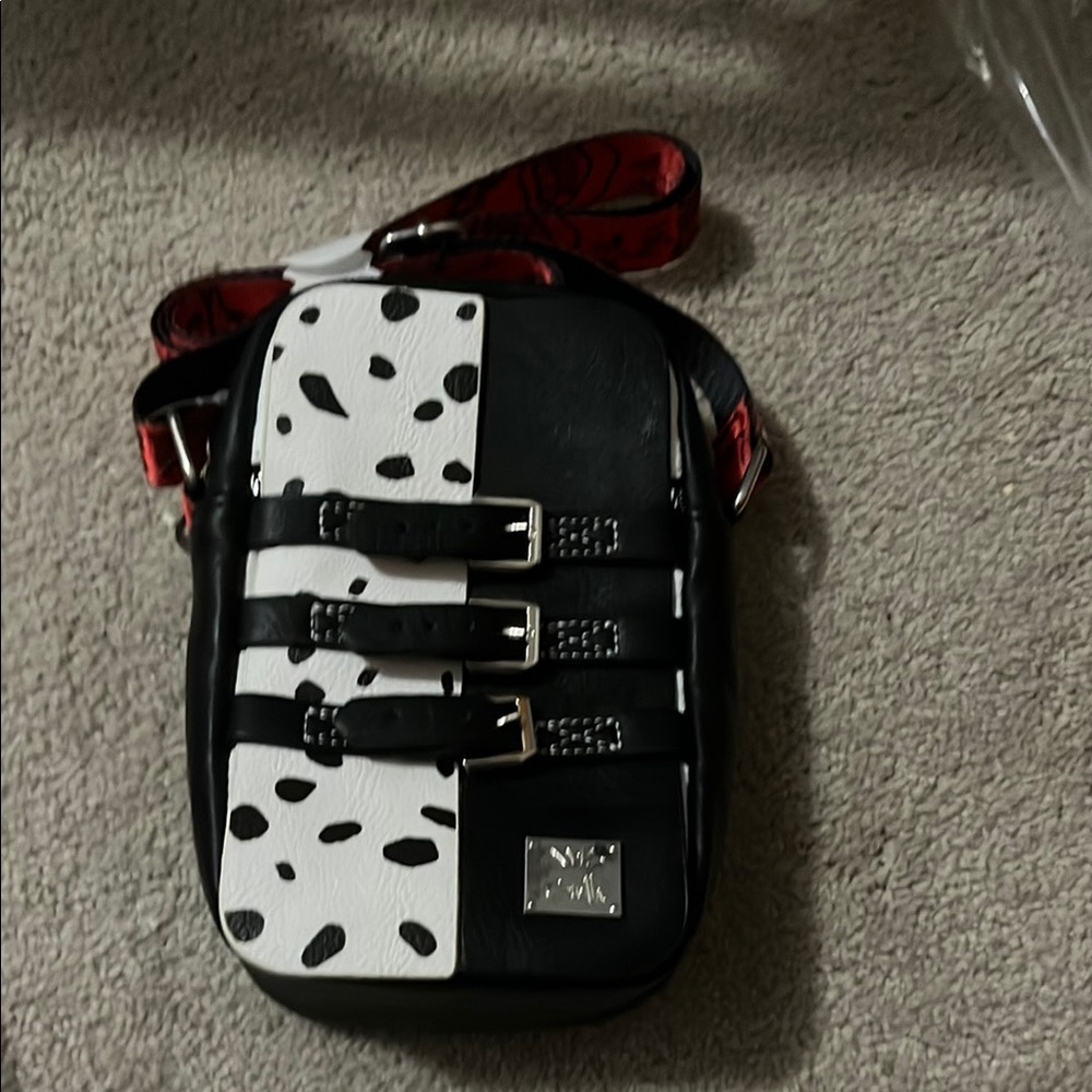 Stylish Black and White Cruella Crossbody - Buckle Down